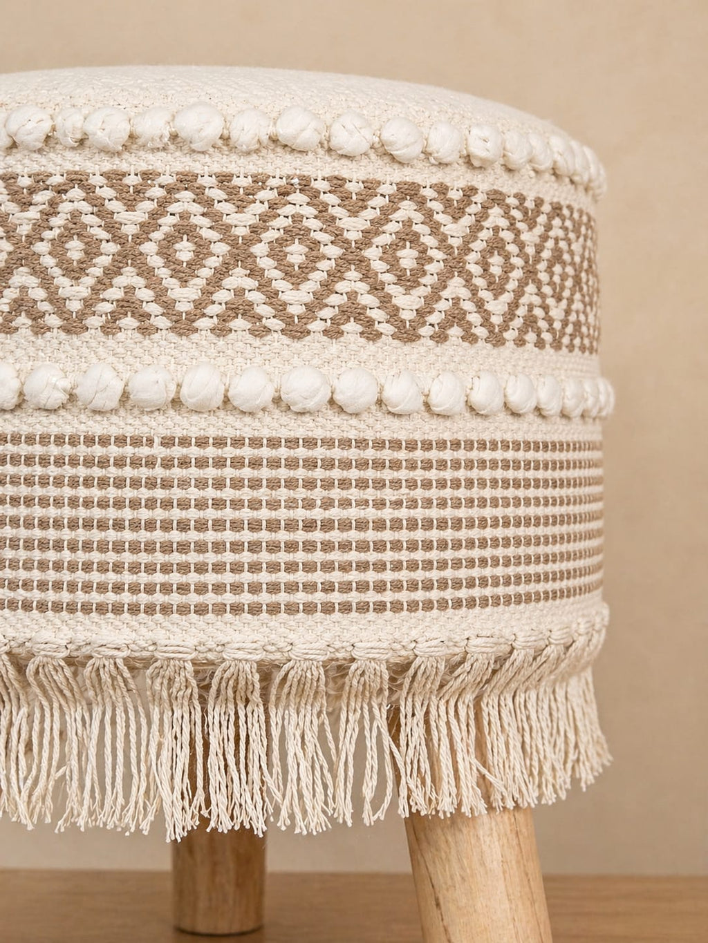 Boho Ottoman 3 Leg