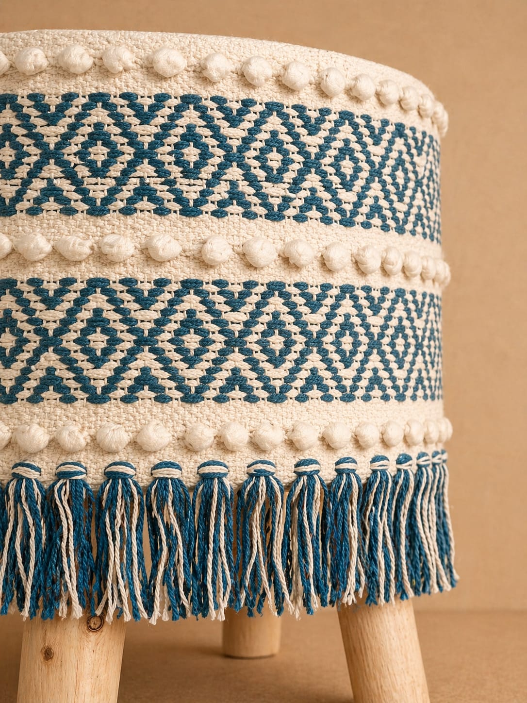Boho Ottoman 3 Leg