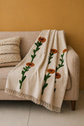Sunflora Embroided Throw