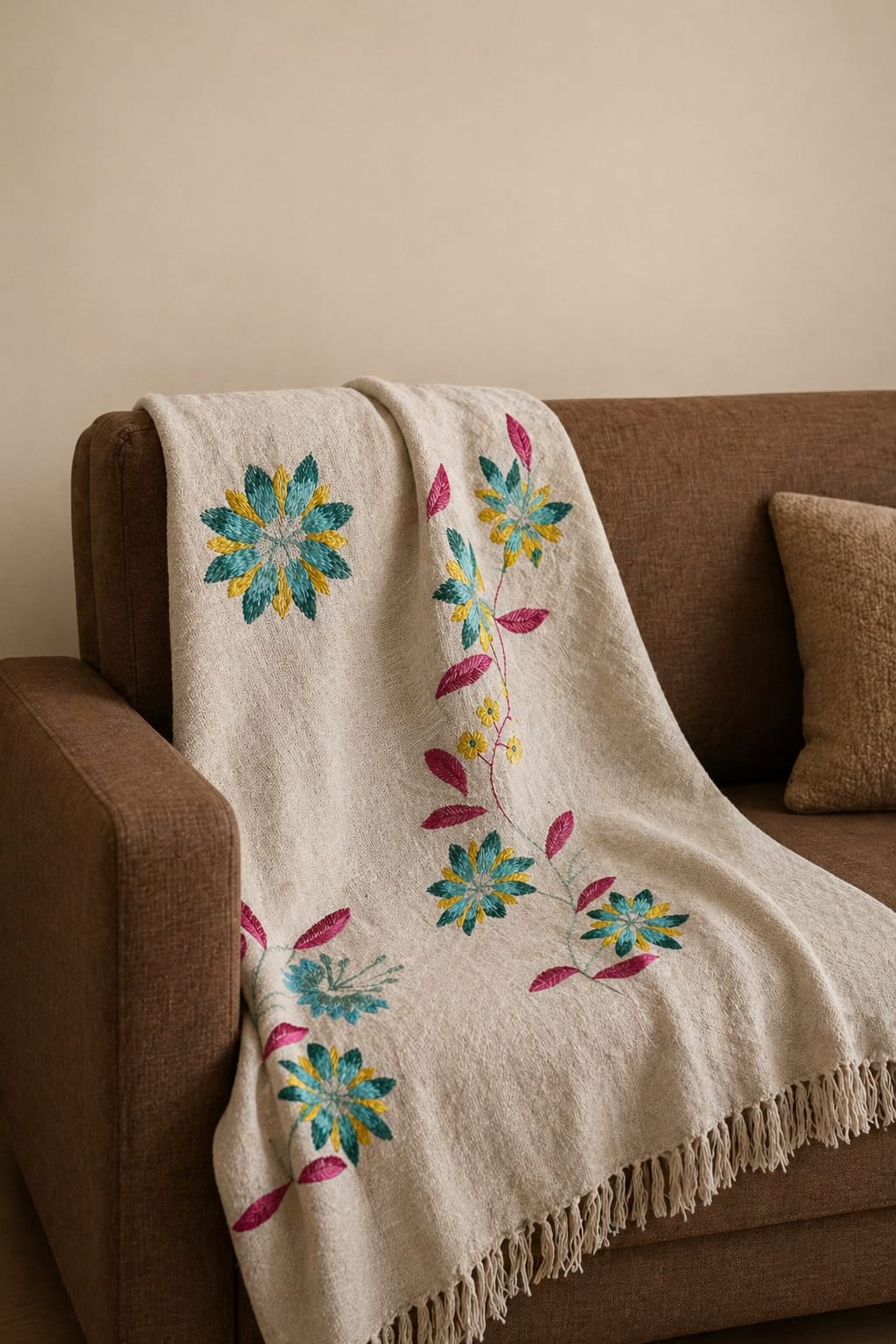 Spring Aura Embroided  Throw