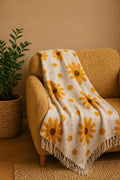 Sunny Daisy Printed Throw