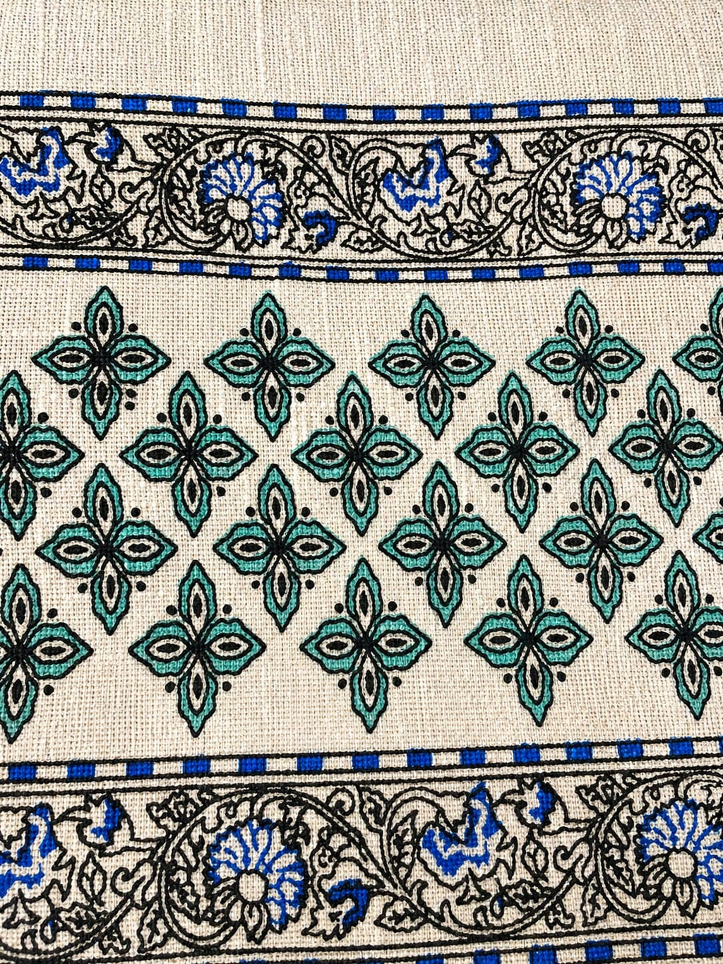 Azure Bloom Printed Throw