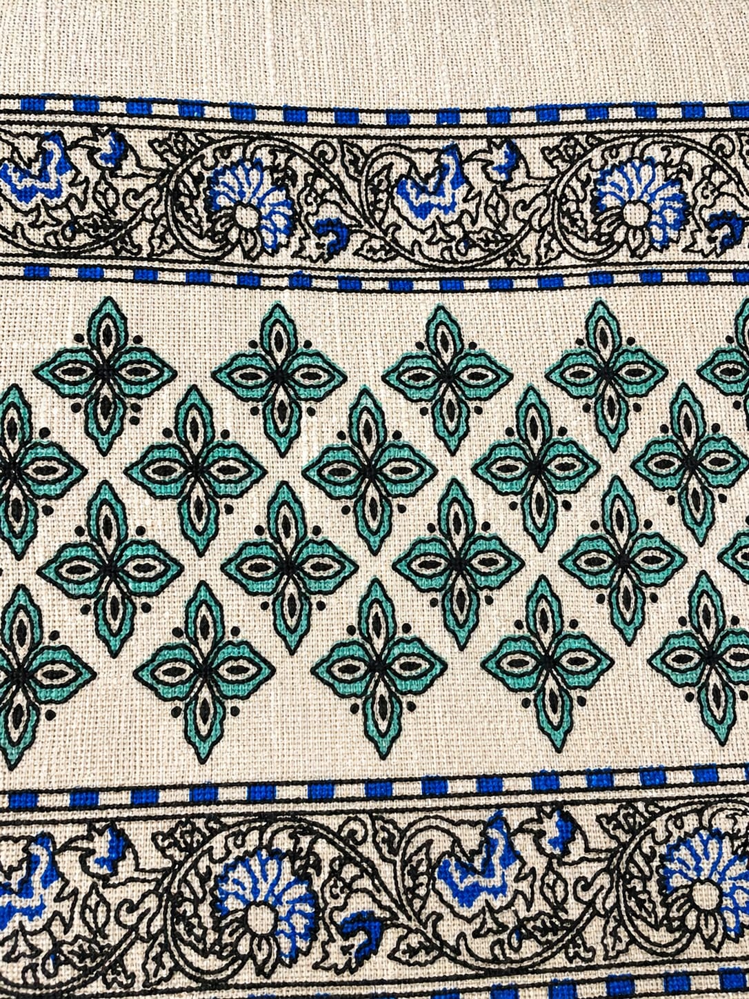 Azure Bloom Printed Throw