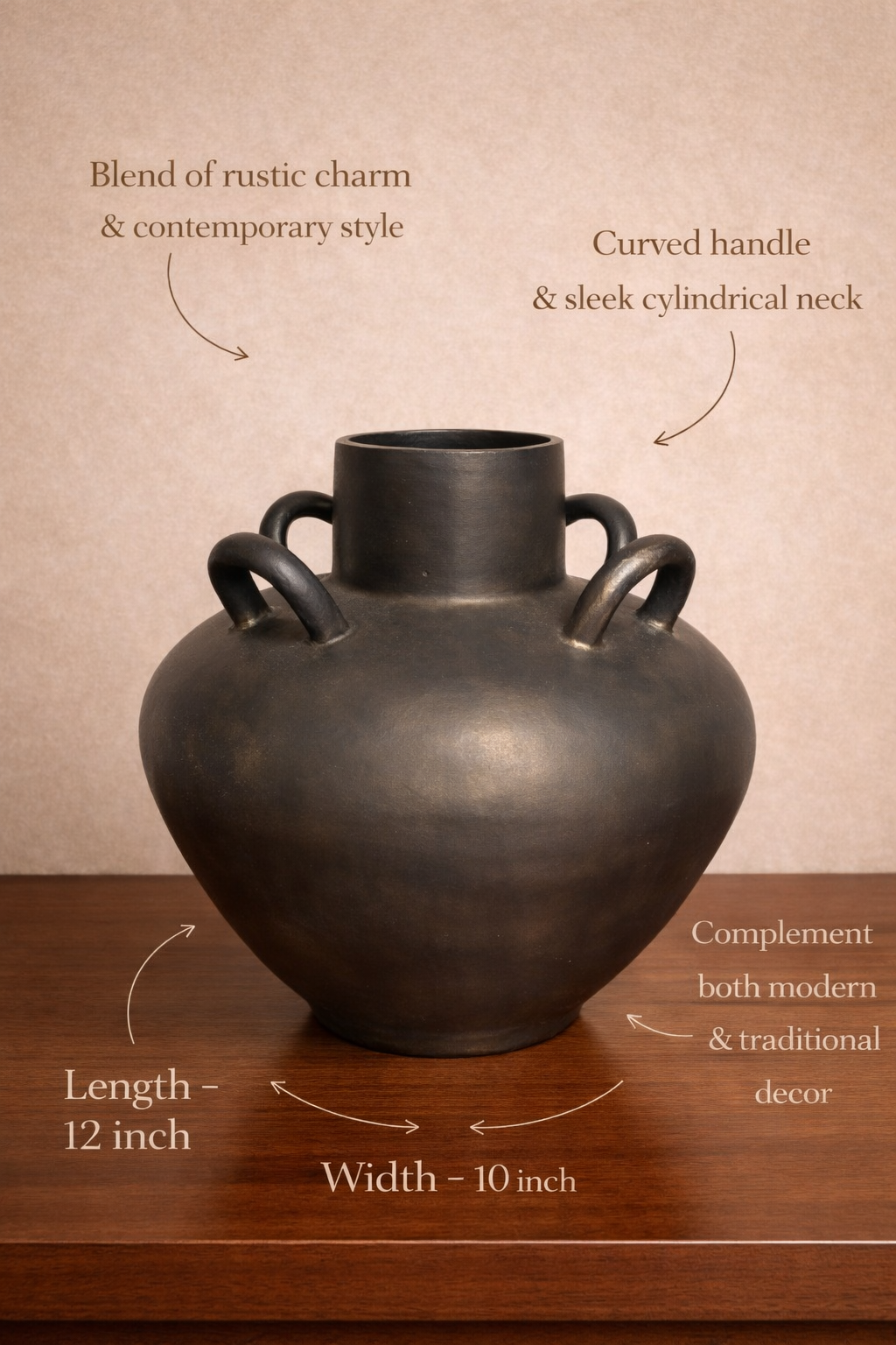 Speckled Serenity Ceramic Vase