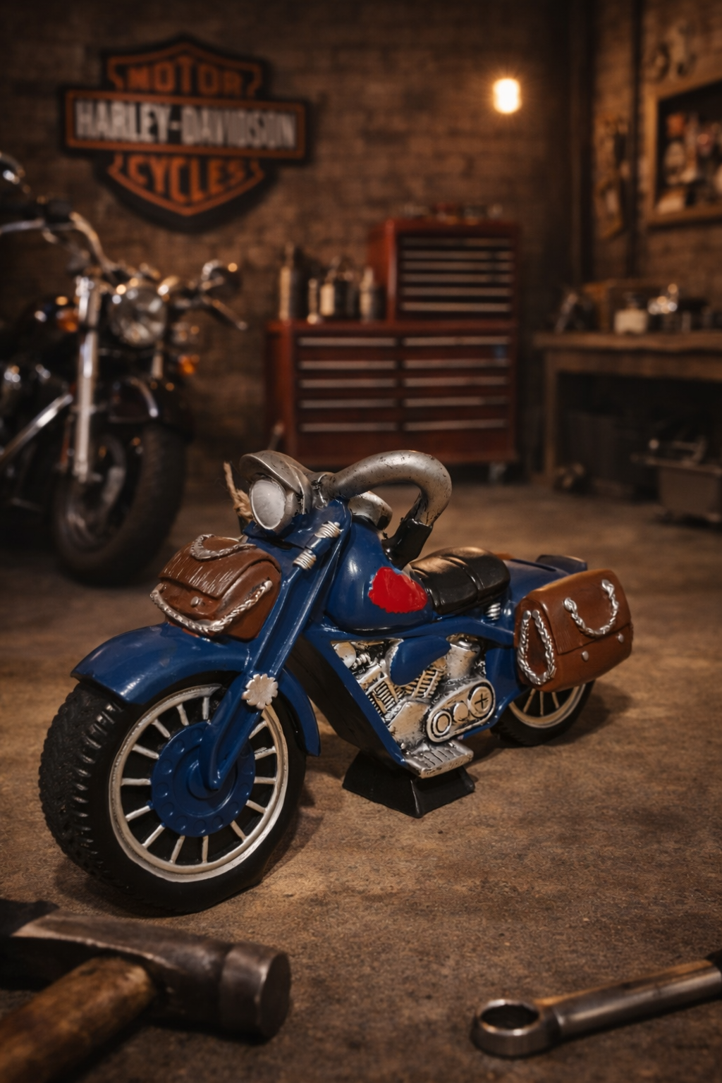 Midnight Rider Classic Bike Showpiece