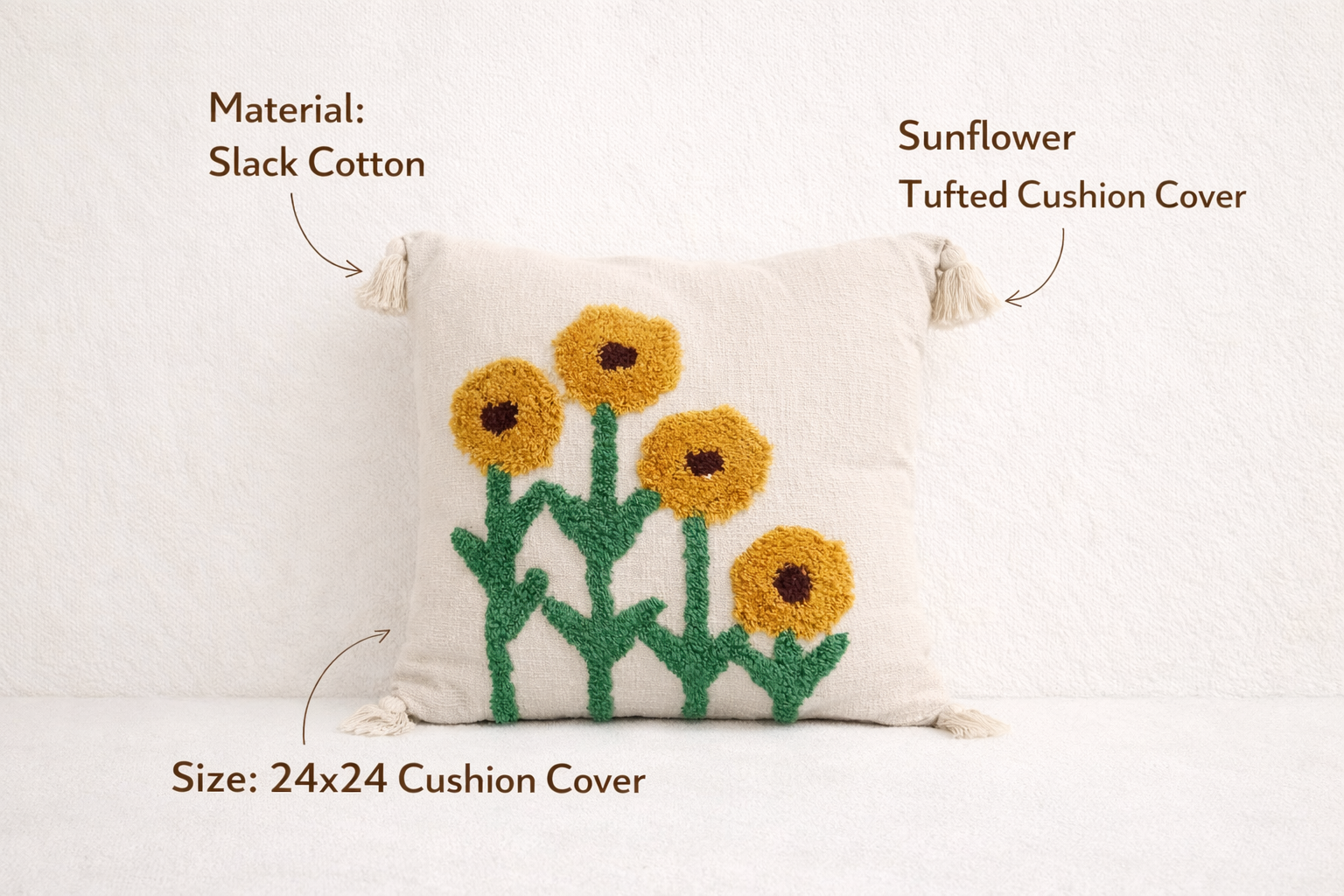 Sunflower 24*24 Cushion Cover
