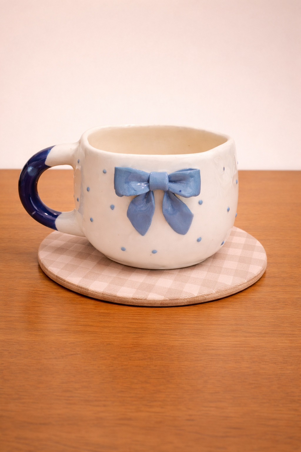 Blue Bow Charm Mug