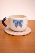 Blue Bow Charm Mug