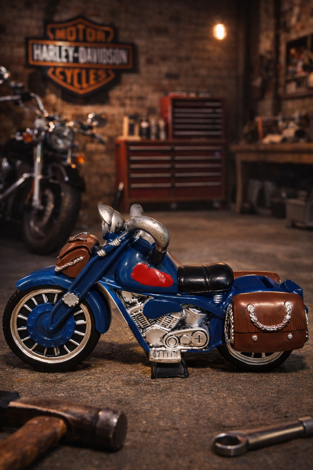 Midnight Rider Classic Bike Showpiece