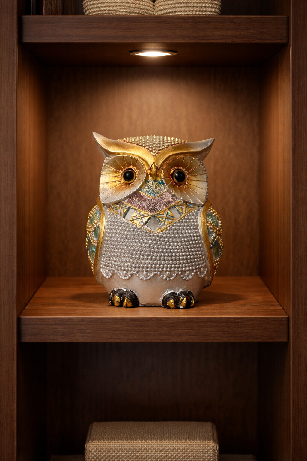 Golden Wisdom Owl